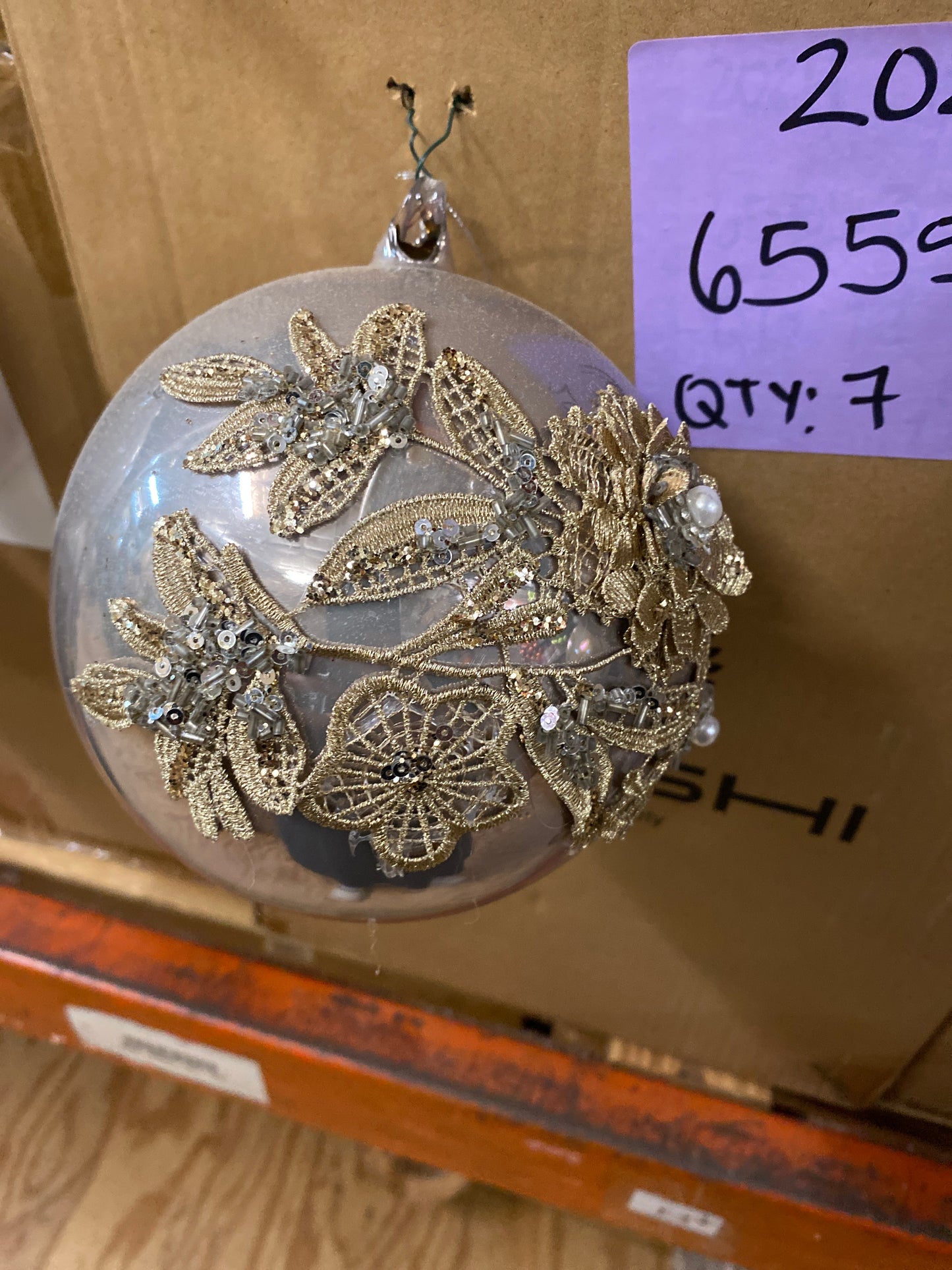 Silver flower beaded