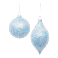 Ornament (2 Asst) 4"D, 6"H Glass