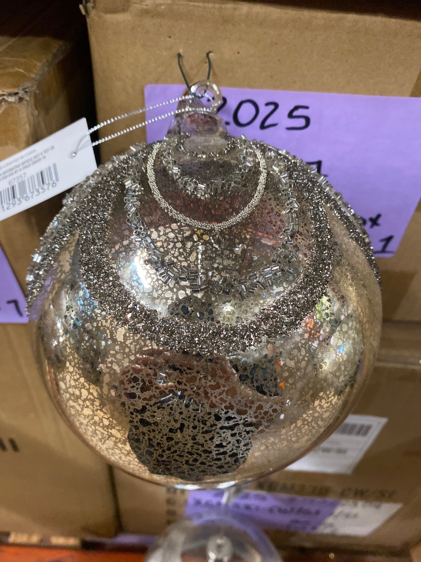 Silver beaded