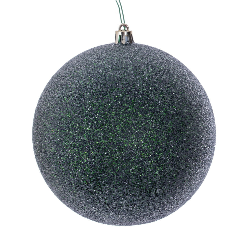 4.75" Midnight Green Iced Ball Orn 4/Box
