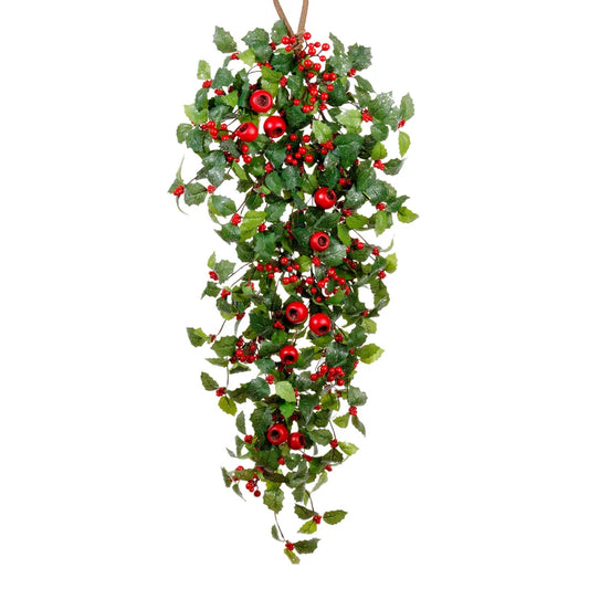 SHIMMER HOLLY BERRY SWAG 37''