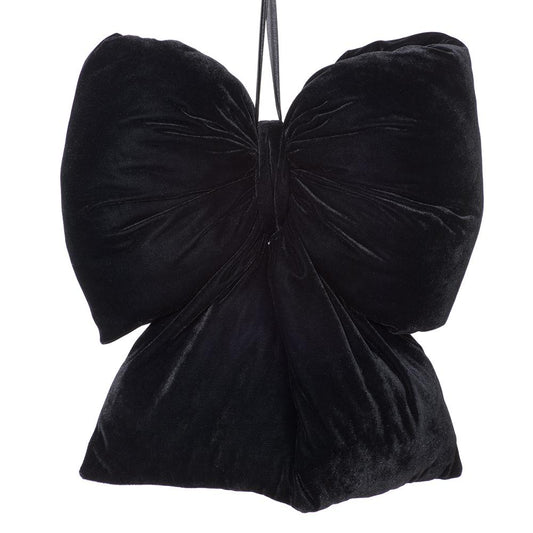 20"Wx21.5"L Velvet Bow  Black